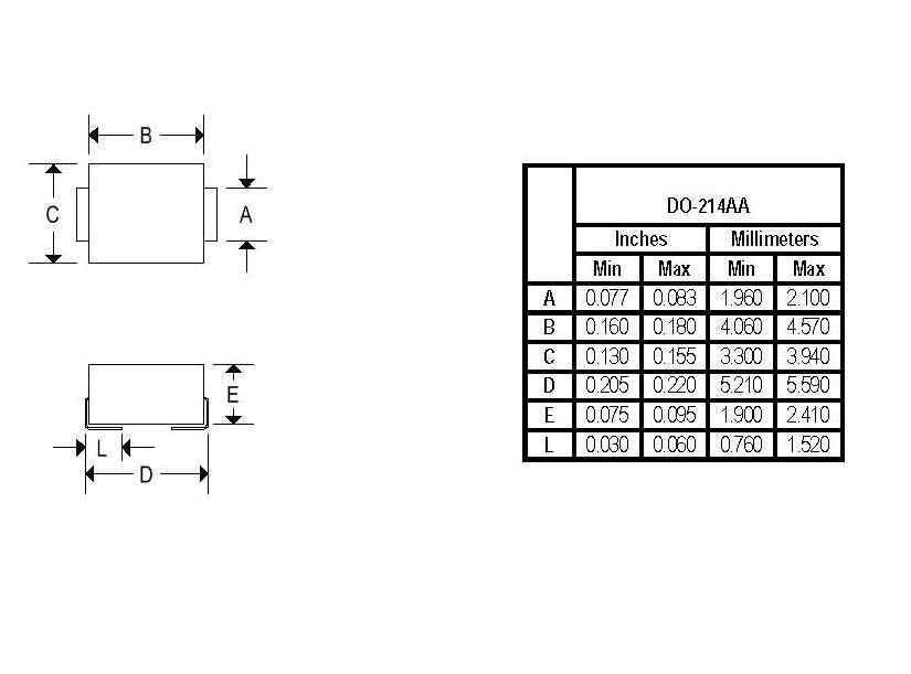 SMBJ5.0A | Digitron Semiconductors